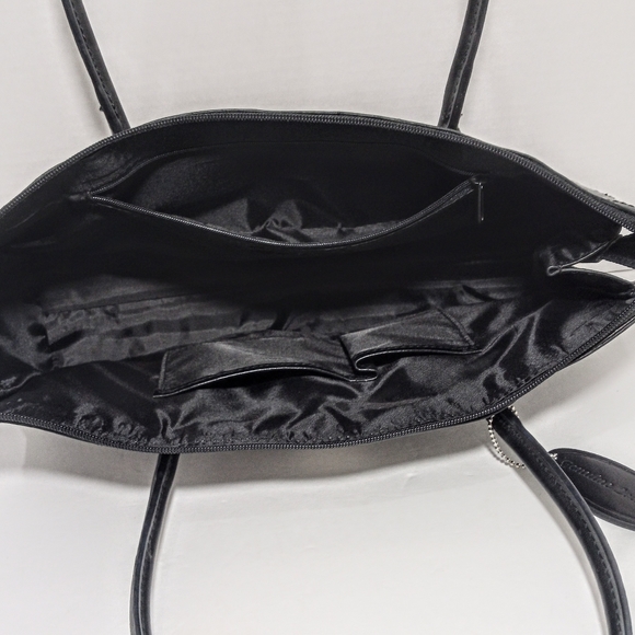 WILSONS GENUINE LEATHER BLACK PURSE SATCHEL WINTER HAND BAG - Picture 9 of 12